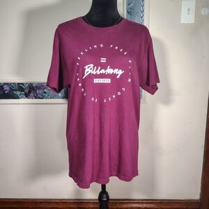 BILLABONG Mens Graphic Spellout Large Short Sleeve Shirt/T470